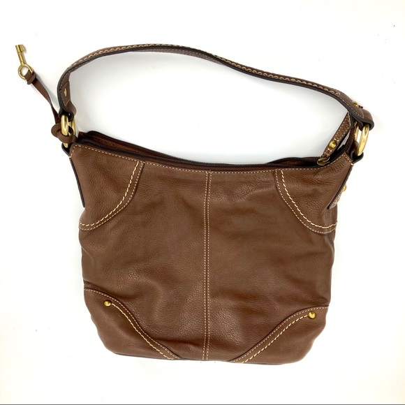Fossil Handbags - Fossil: soft brown leather shoulder bag